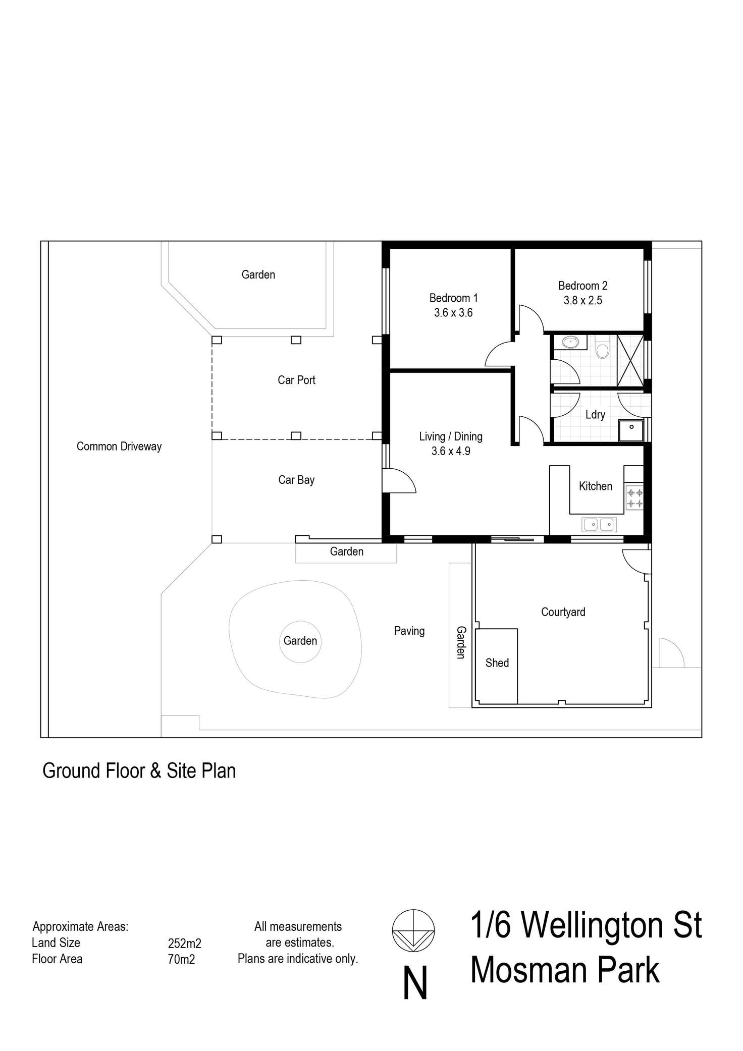 Floorplan of Homely unit listing, 1/6 Wellington Street, Mosman Park WA 6012