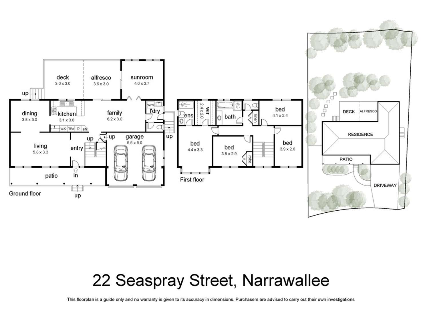 Floorplan of Homely house listing, 22 Seaspray Street, Narrawallee NSW 2539