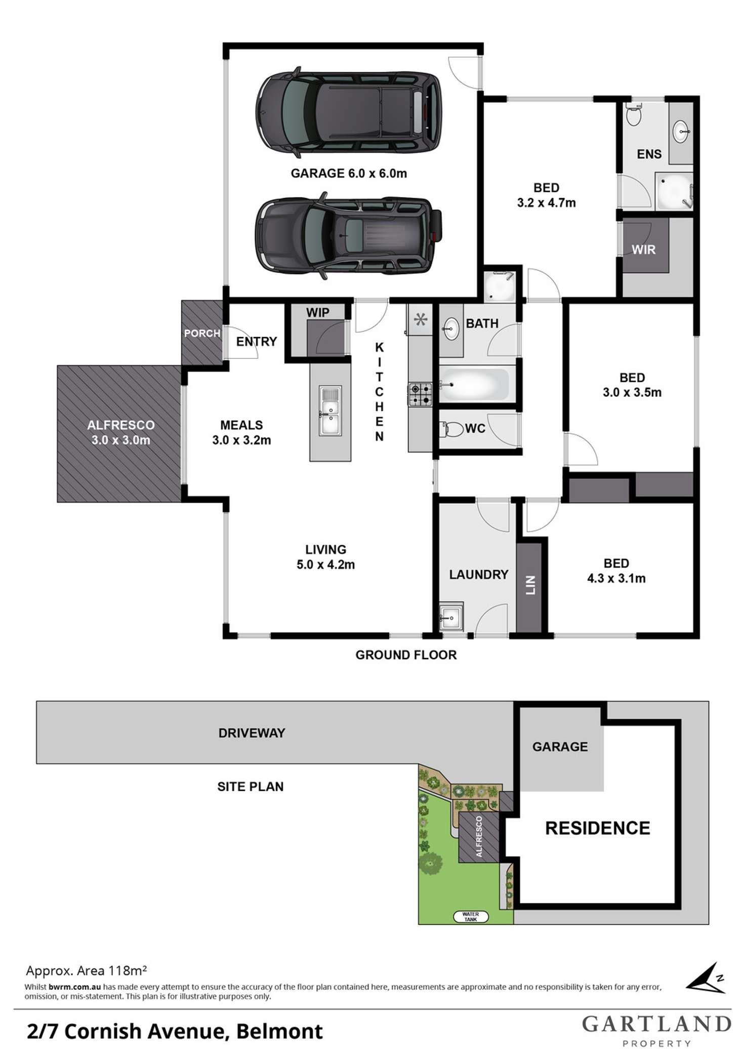 Floorplan of Homely house listing, 2/7 Cornish Avenue, Belmont VIC 3216