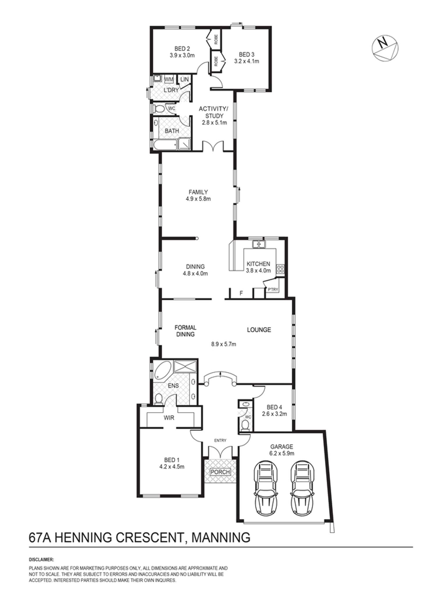 Floorplan of Homely house listing, 67a Henning Crescent, Manning WA 6152