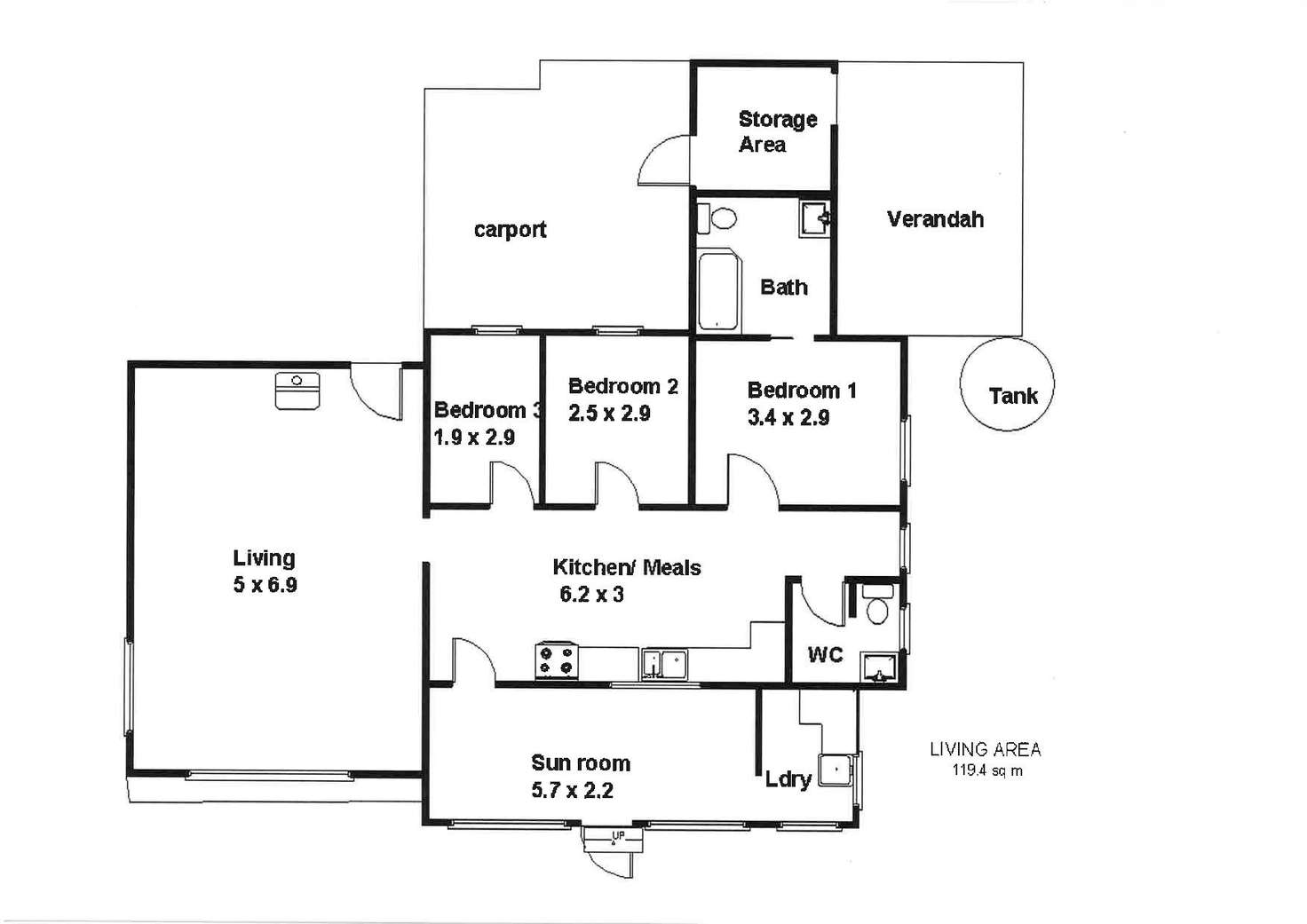 Floorplan of Homely house listing, 25 Acland Street, Blanchetown SA 5357