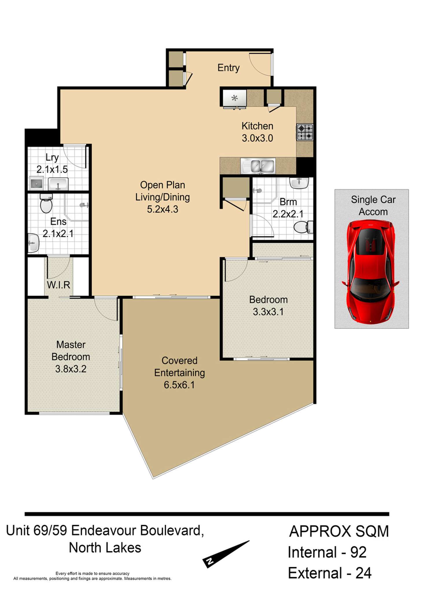 Floorplan of Homely unit listing, 69/59 Endeavour Boulevard, North Lakes QLD 4509