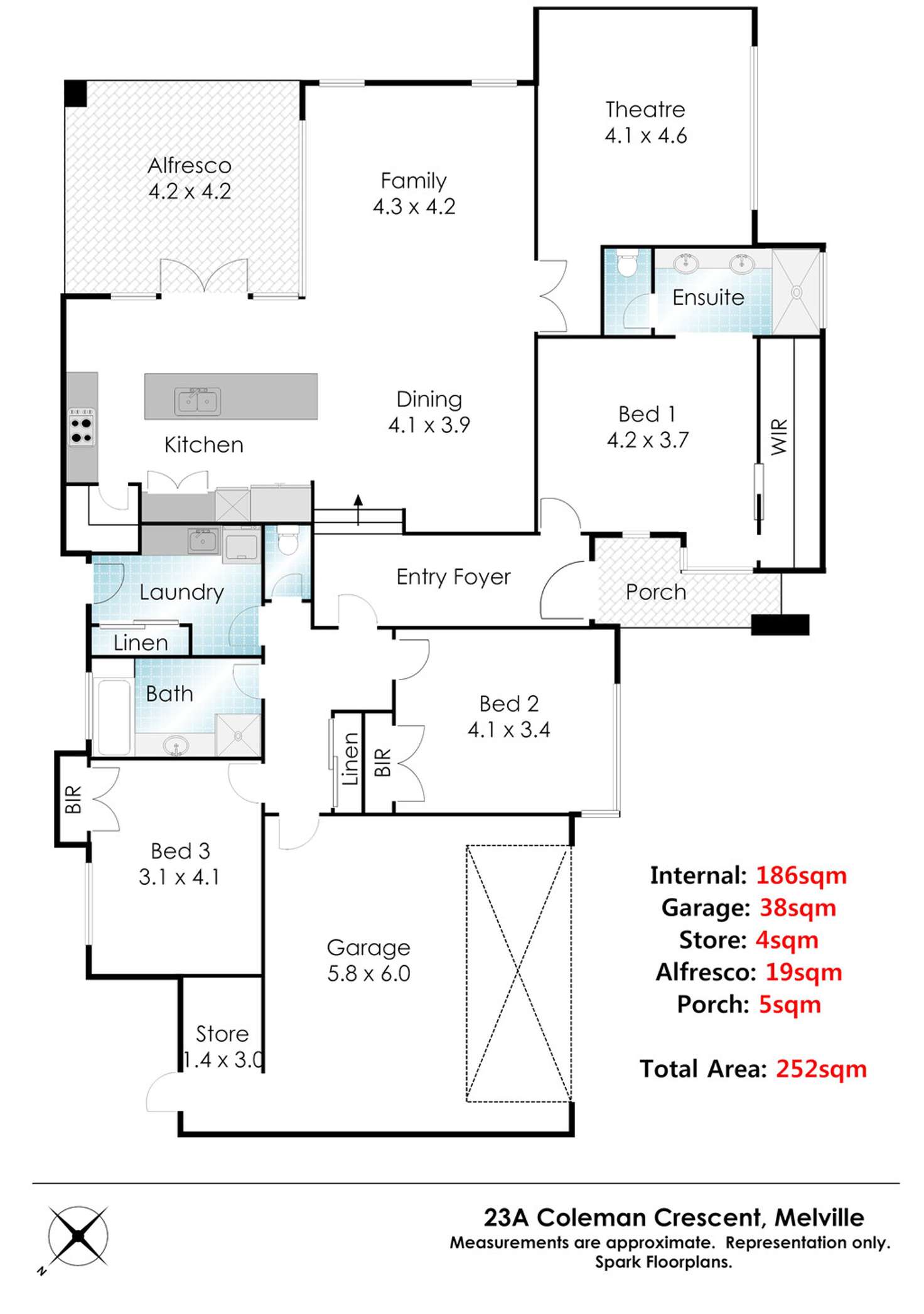 Floorplan of Homely house listing, 23A Coleman Crescent, Melville WA 6156