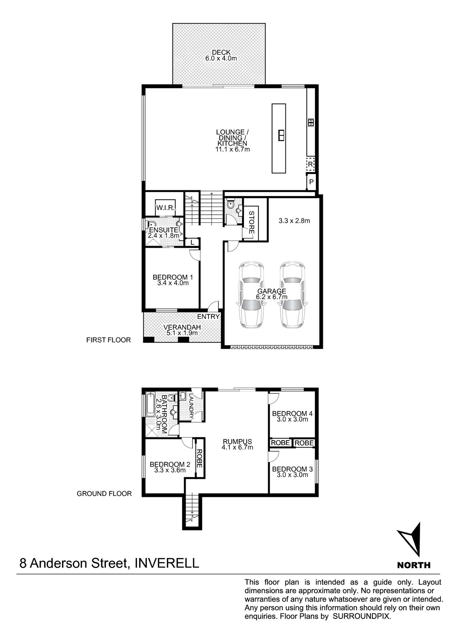 Floorplan of Homely house listing, 8 Anderson Street, Inverell NSW 2360