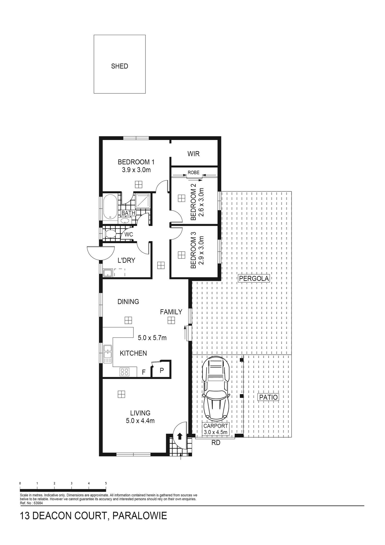 Floorplan of Homely house listing, 13 Deacon Court, Paralowie SA 5108