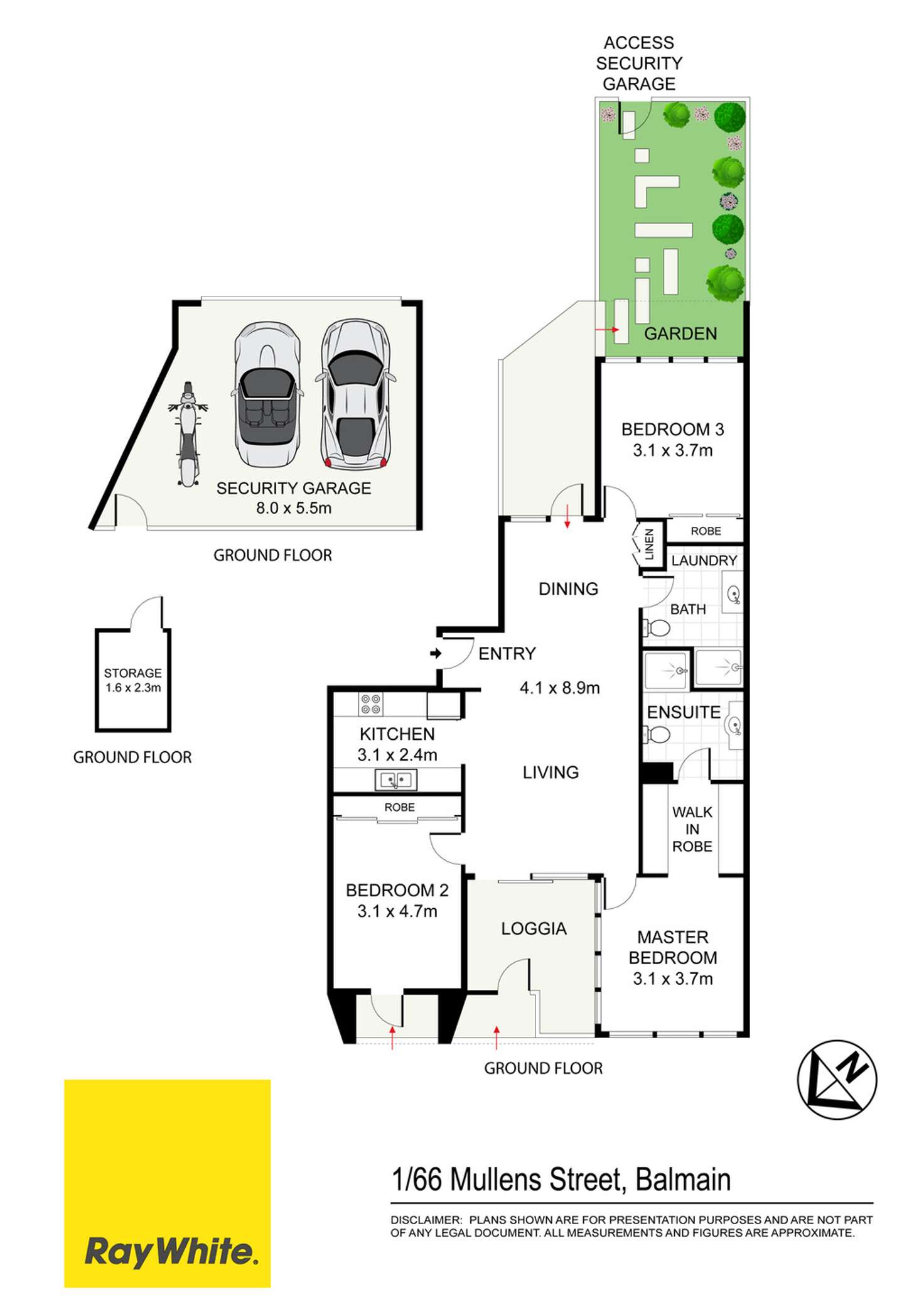 Floorplan of Homely unit listing, 1/66-70 Mullens Street, Balmain NSW 2041