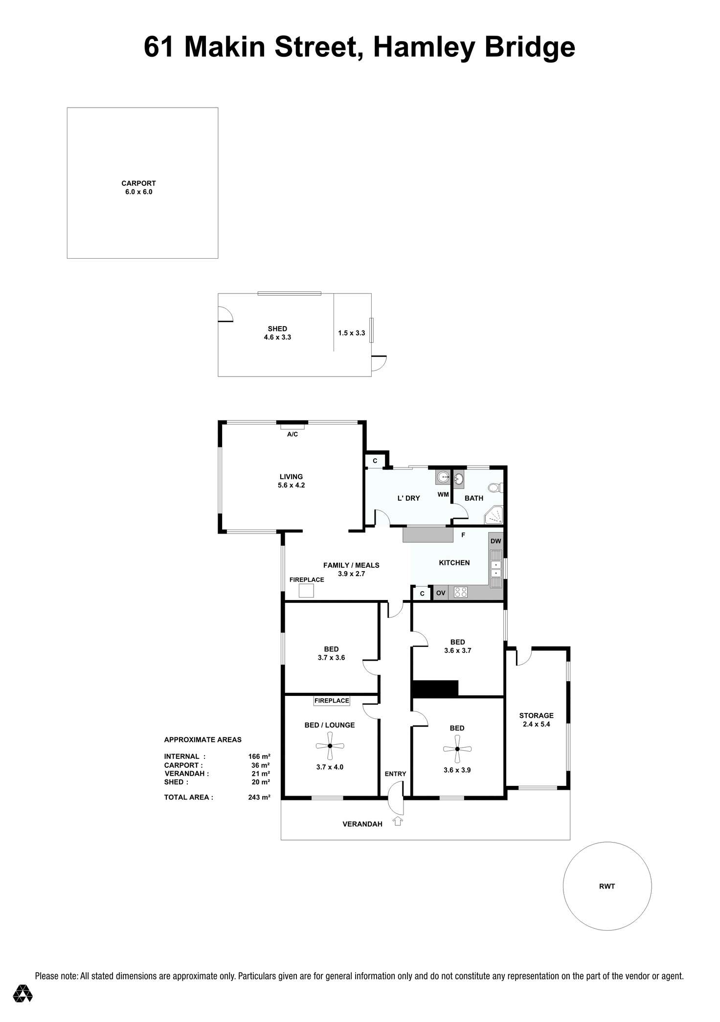 Floorplan of Homely house listing, 61 Makin Street, Hamley Bridge SA 5401