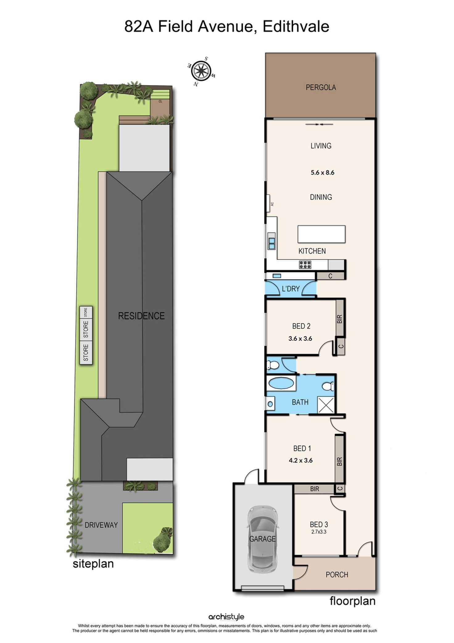 Floorplan of Homely house listing, 82A Field Avenue, Edithvale VIC 3196