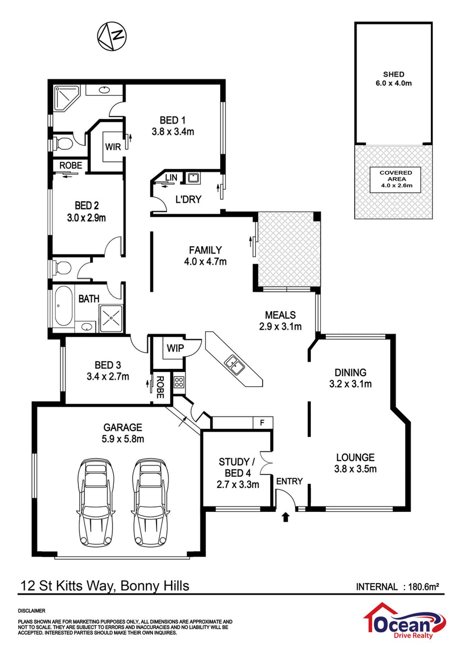 Floorplan of Homely house listing, 12 St Kitts Way, Bonny Hills NSW 2445