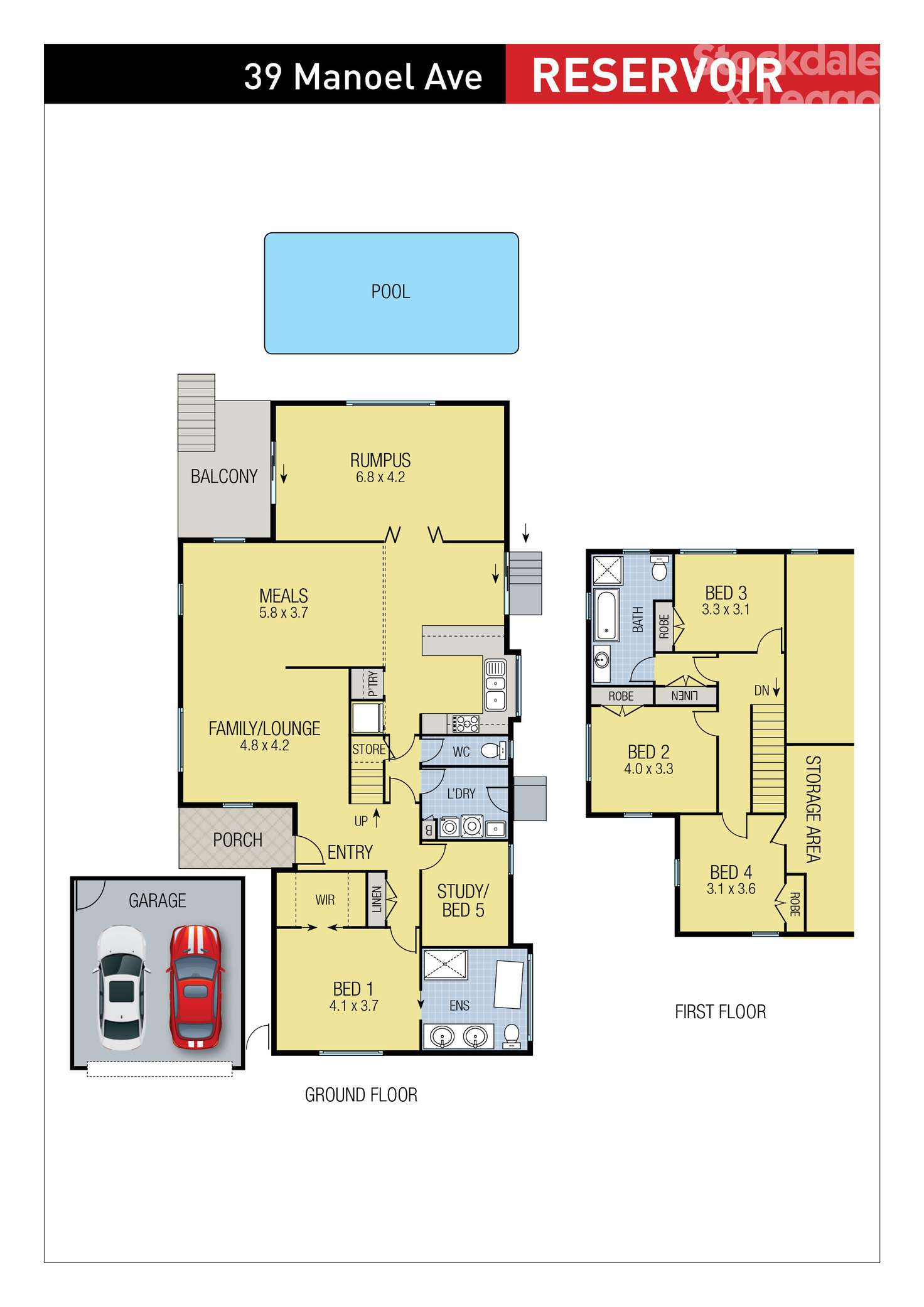 Floorplan of Homely house listing, 39 Manoel Avenue, Reservoir VIC 3073