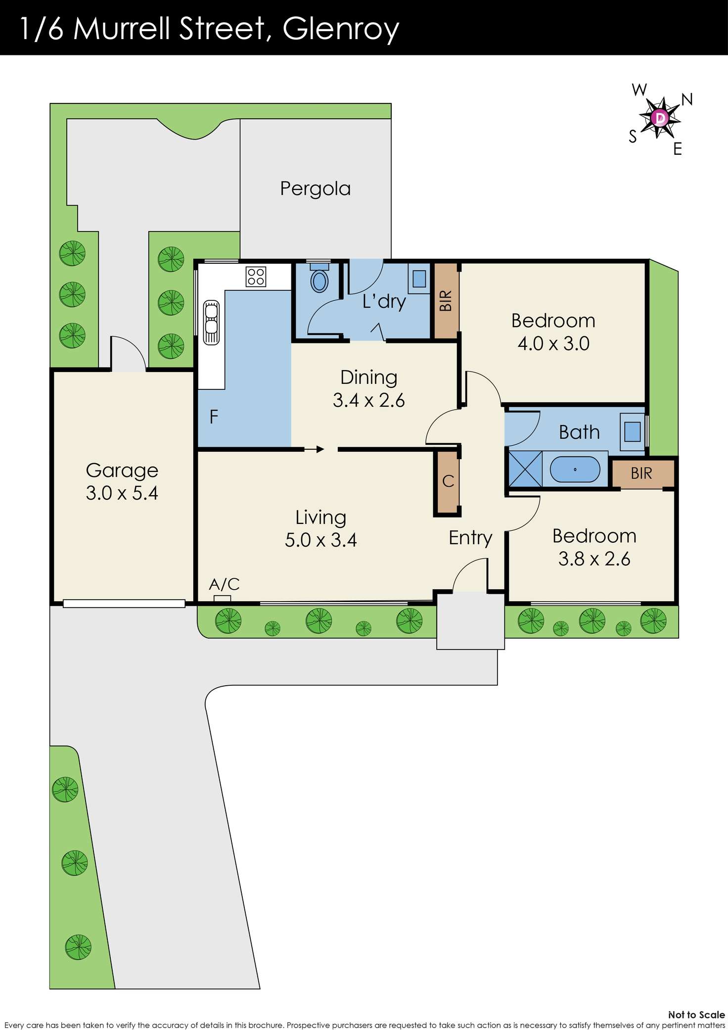 Floorplan of Homely unit listing, 1/6 Murrell Street, Glenroy VIC 3046