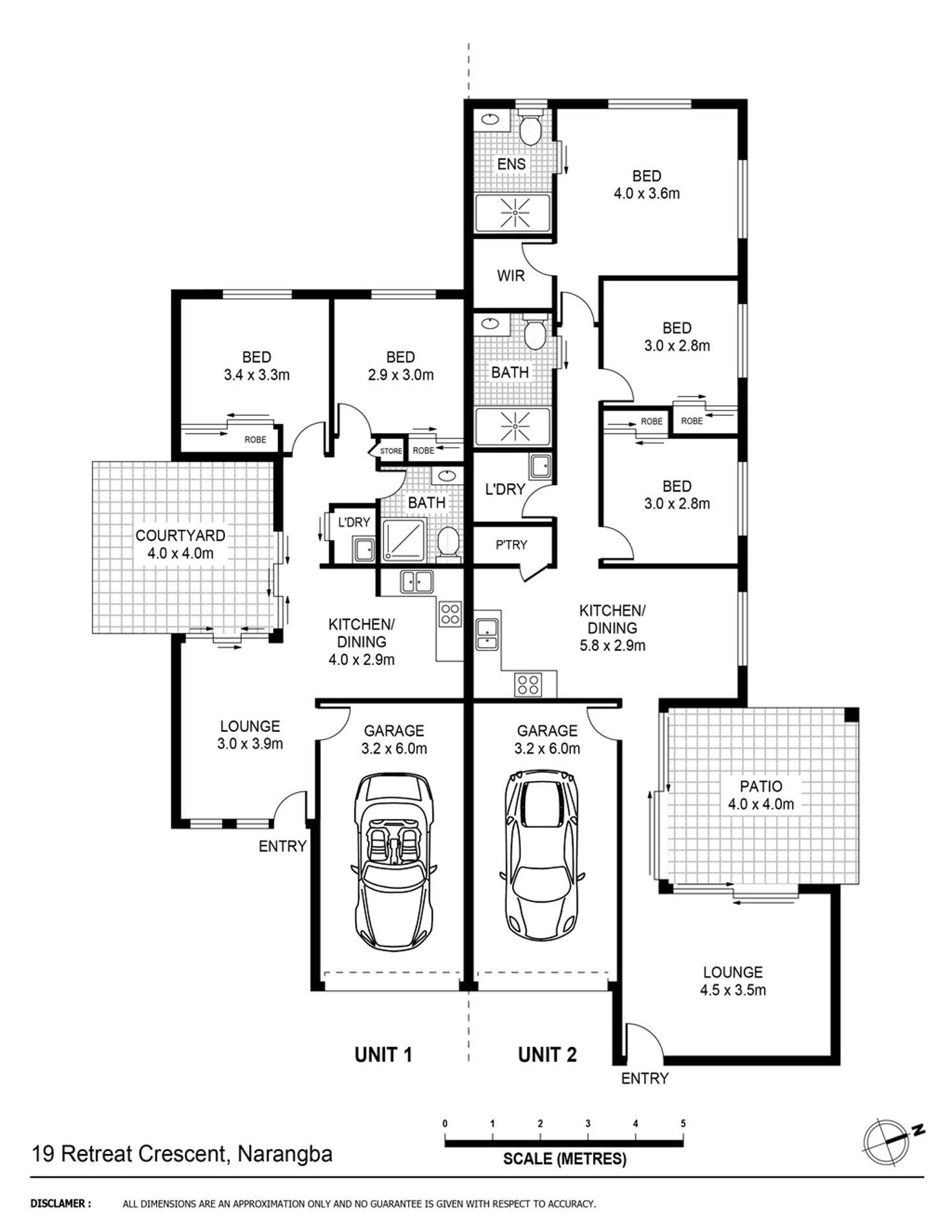 Floorplan of Homely unit listing, 1/19 Retreat Crescent, Narangba QLD 4504