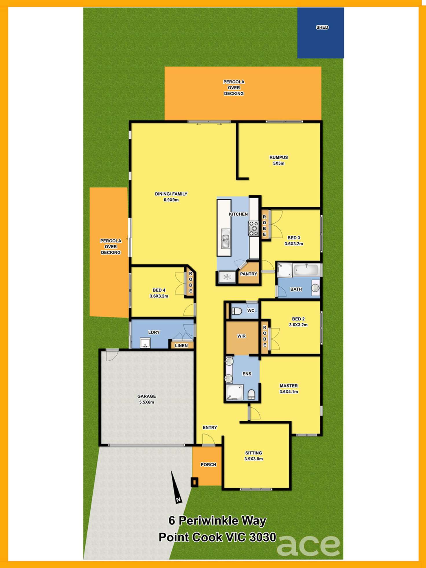 Floorplan of Homely house listing, 6 Periwinkle Way, Point Cook VIC 3030