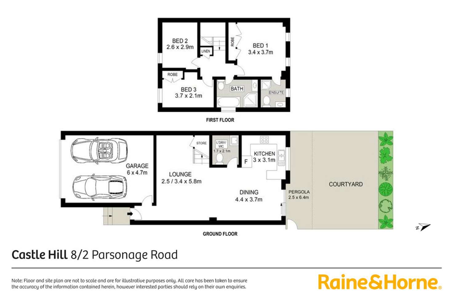 Floorplan of Homely townhouse listing, 8/2 Parsonage Road, Castle Hill NSW 2154