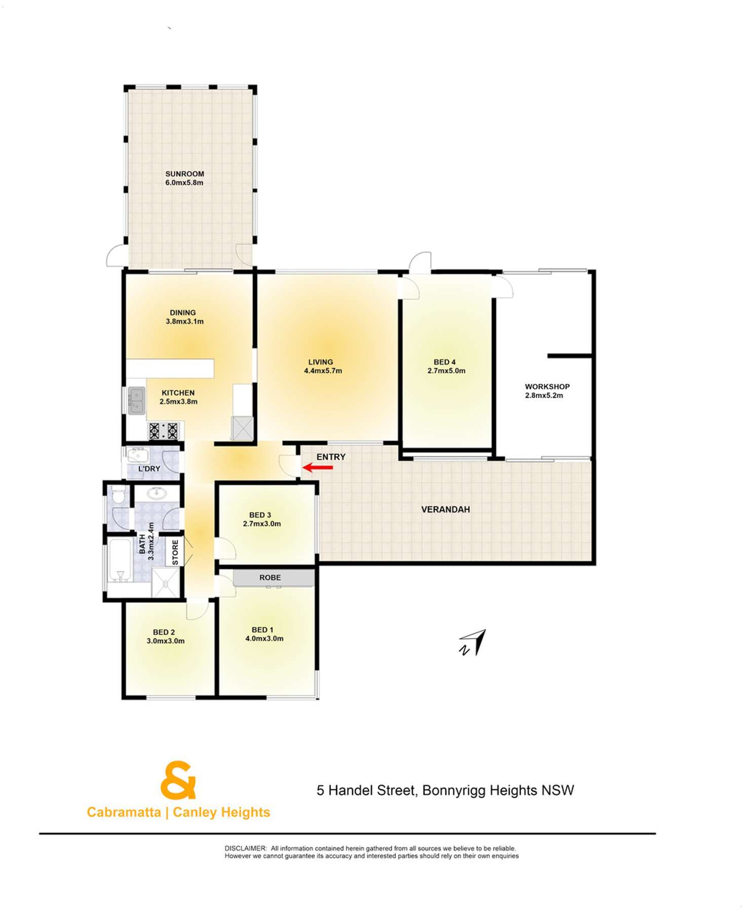 Floorplan of Homely house listing, 5 HANDEL STREET, Bonnyrigg Heights NSW 2177