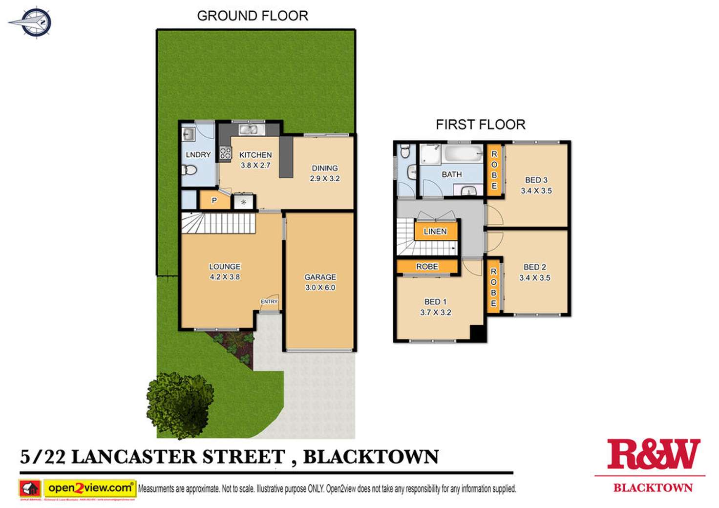 Floorplan of Homely townhouse listing, 5/22 Lancaster Street, Blacktown NSW 2148