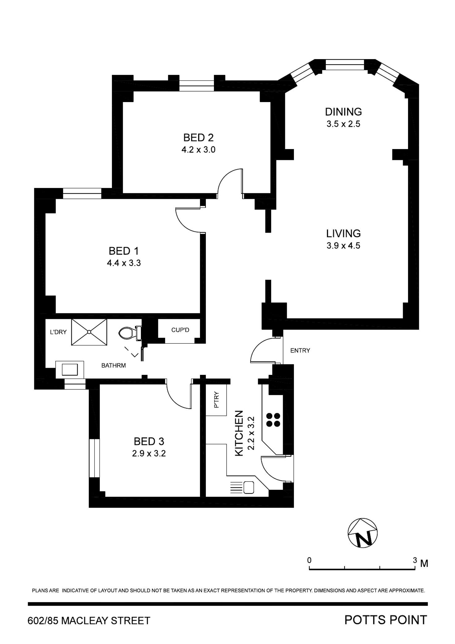 Floorplan of Homely apartment listing, 602/85 Macleay Street, Potts Point NSW 2011