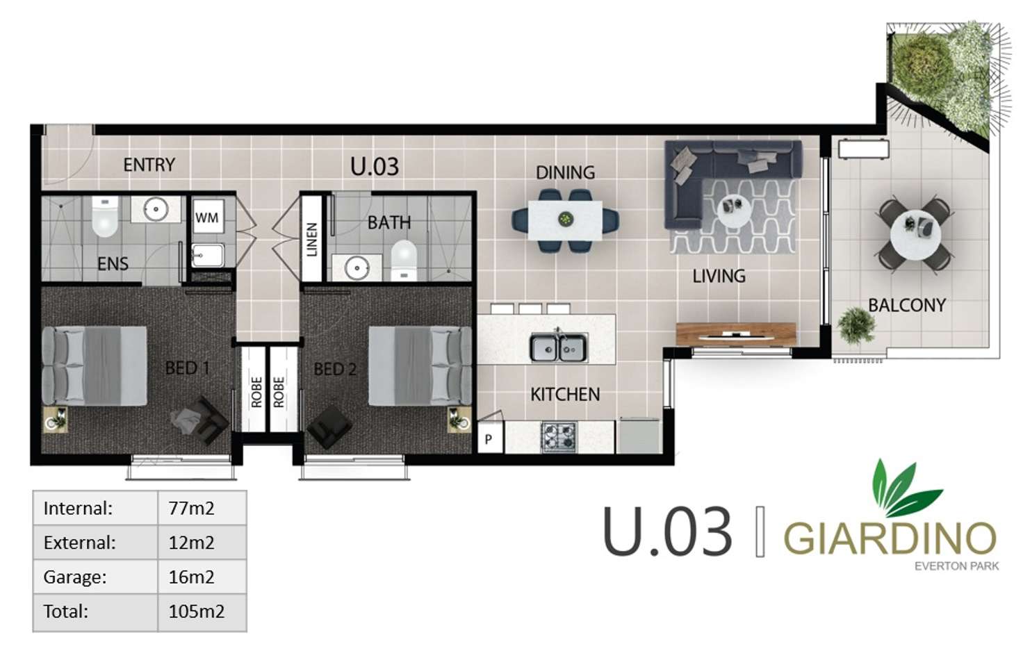 Floorplan of Homely unit listing, 3/23 Ashmore Street, Everton Park QLD 4053