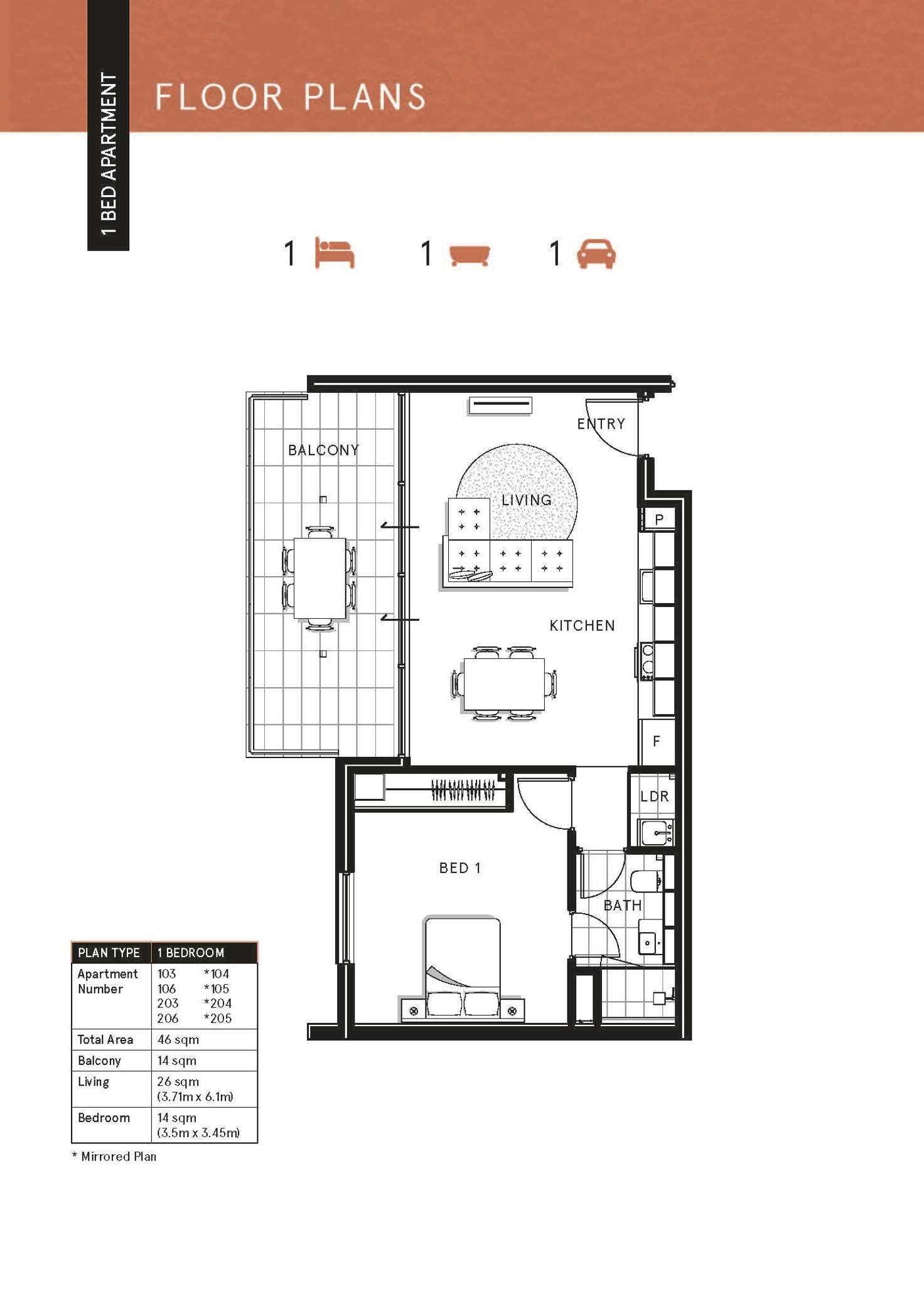 Floorplan of Homely apartment listing, 205/85 Cambridge Street, West Leederville WA 6007