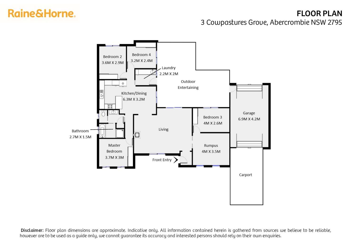Floorplan of Homely house listing, 3 Cowpastures Grove, Abercrombie NSW 2795