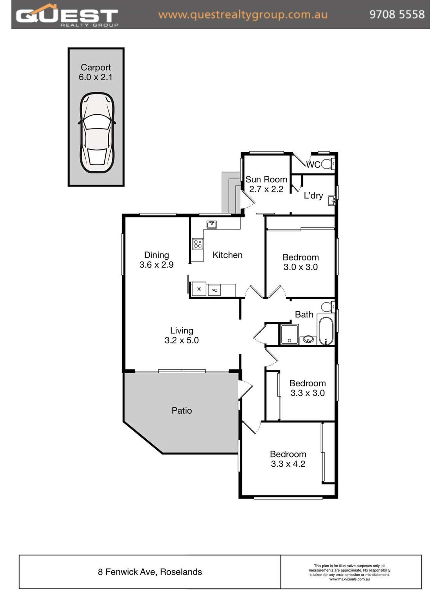 Floorplan of Homely house listing, 8 Fenwick Avenue, Roselands NSW 2196