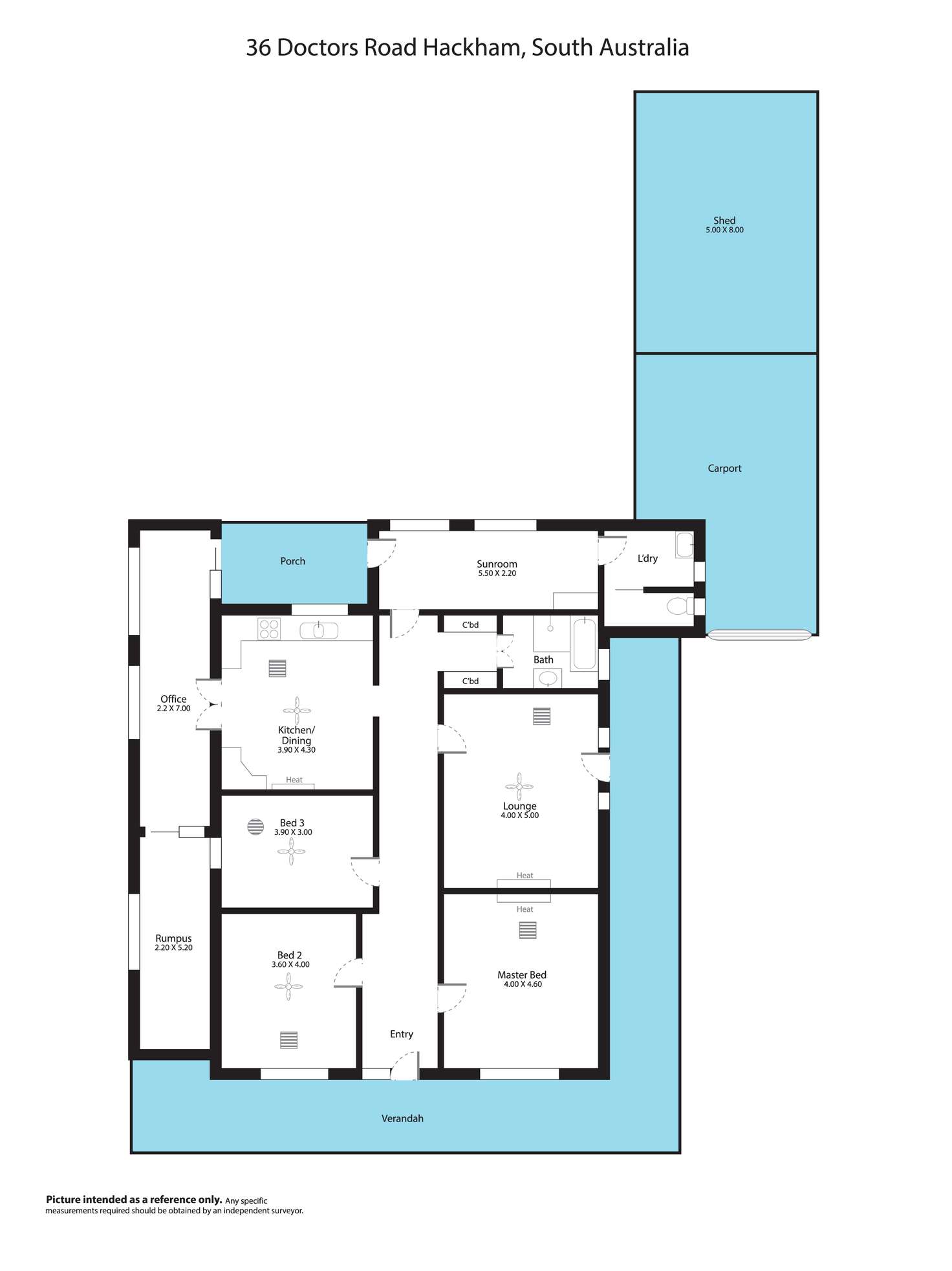 Floorplan of Homely house listing, 36 Doctors Road, Hackham SA 5163