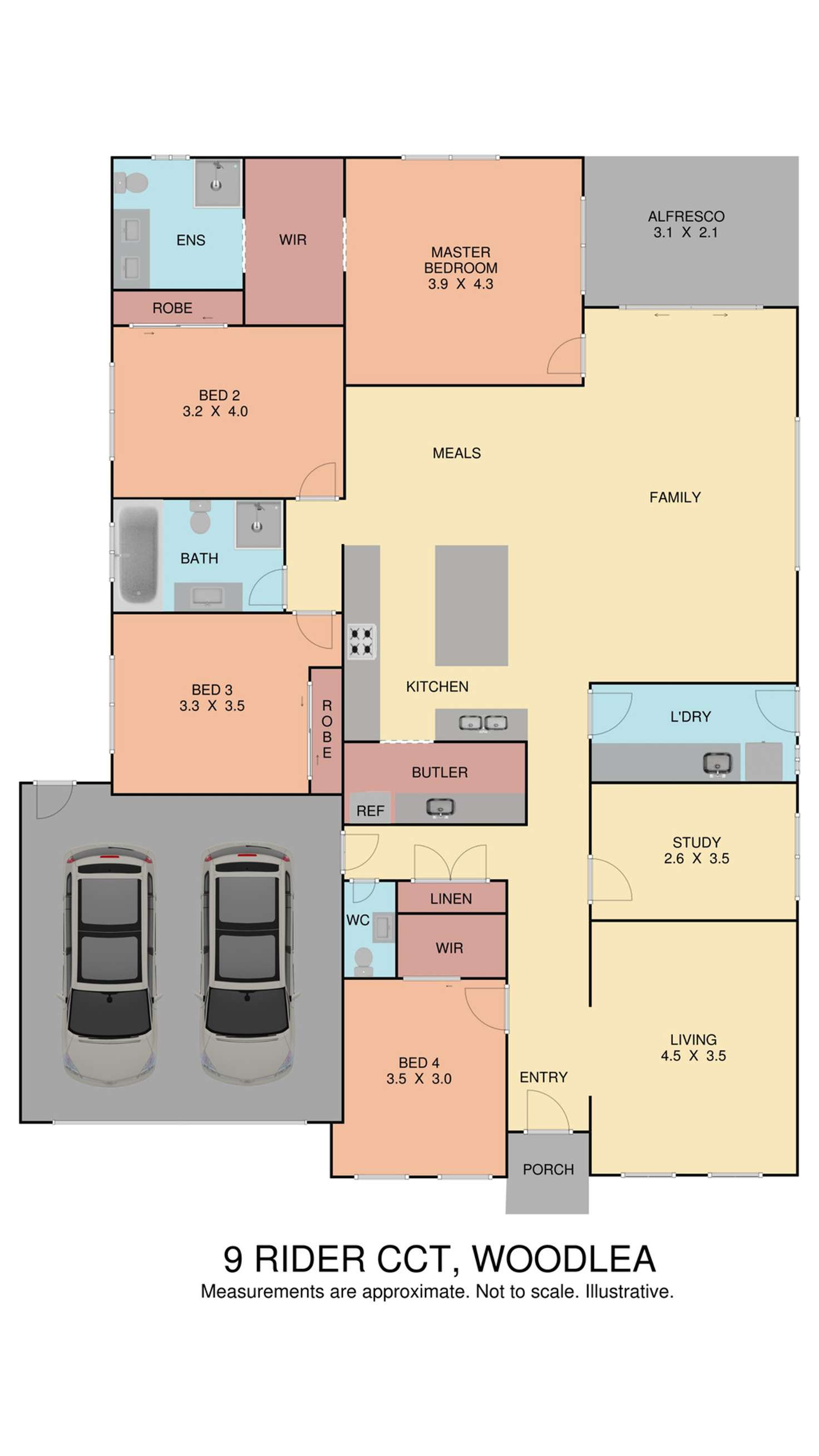 Floorplan of Homely house listing, 9 Riders Cct, Aintree VIC 3336