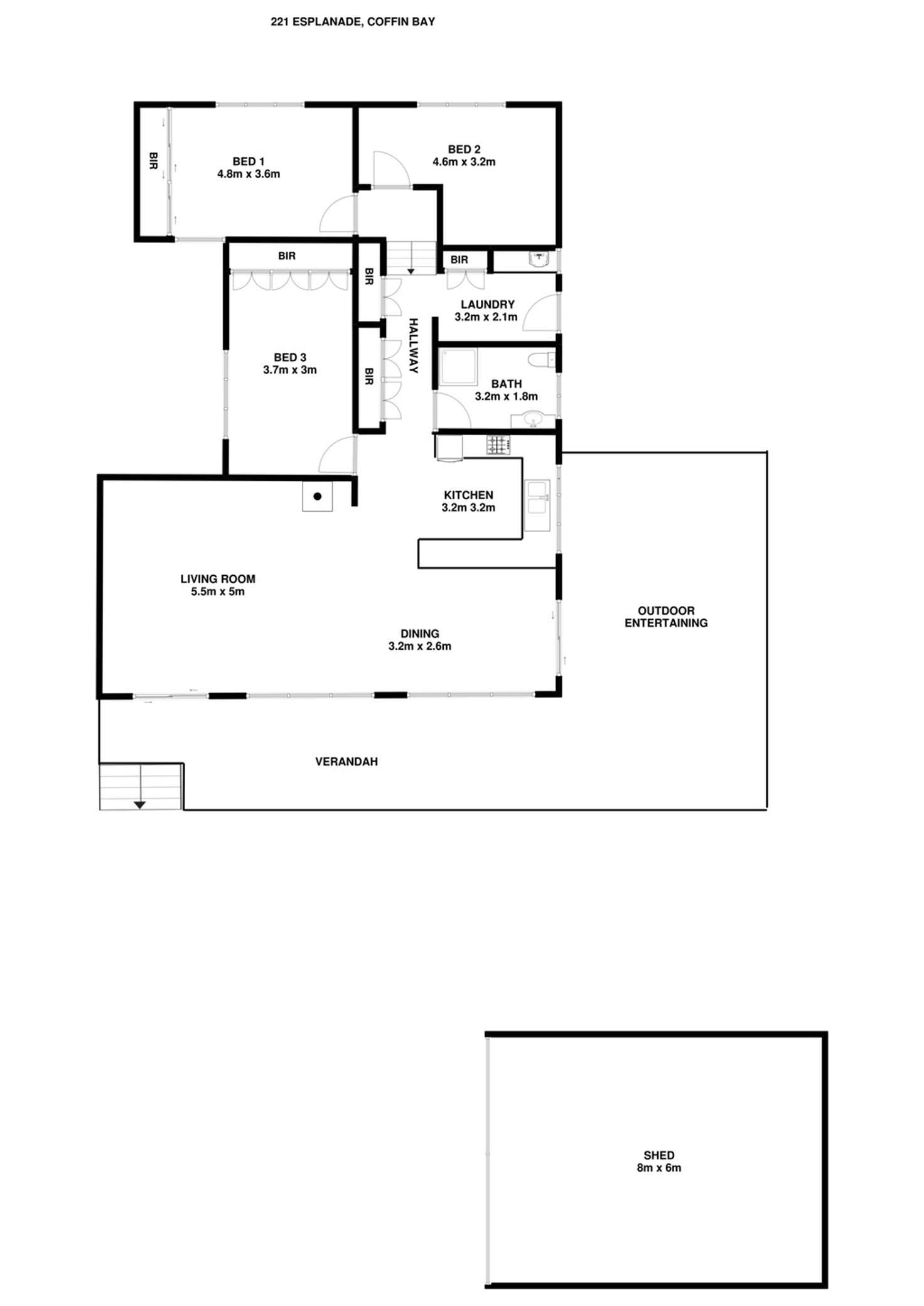 Floorplan of Homely house listing, 221 Esplanade, Coffin Bay SA 5607
