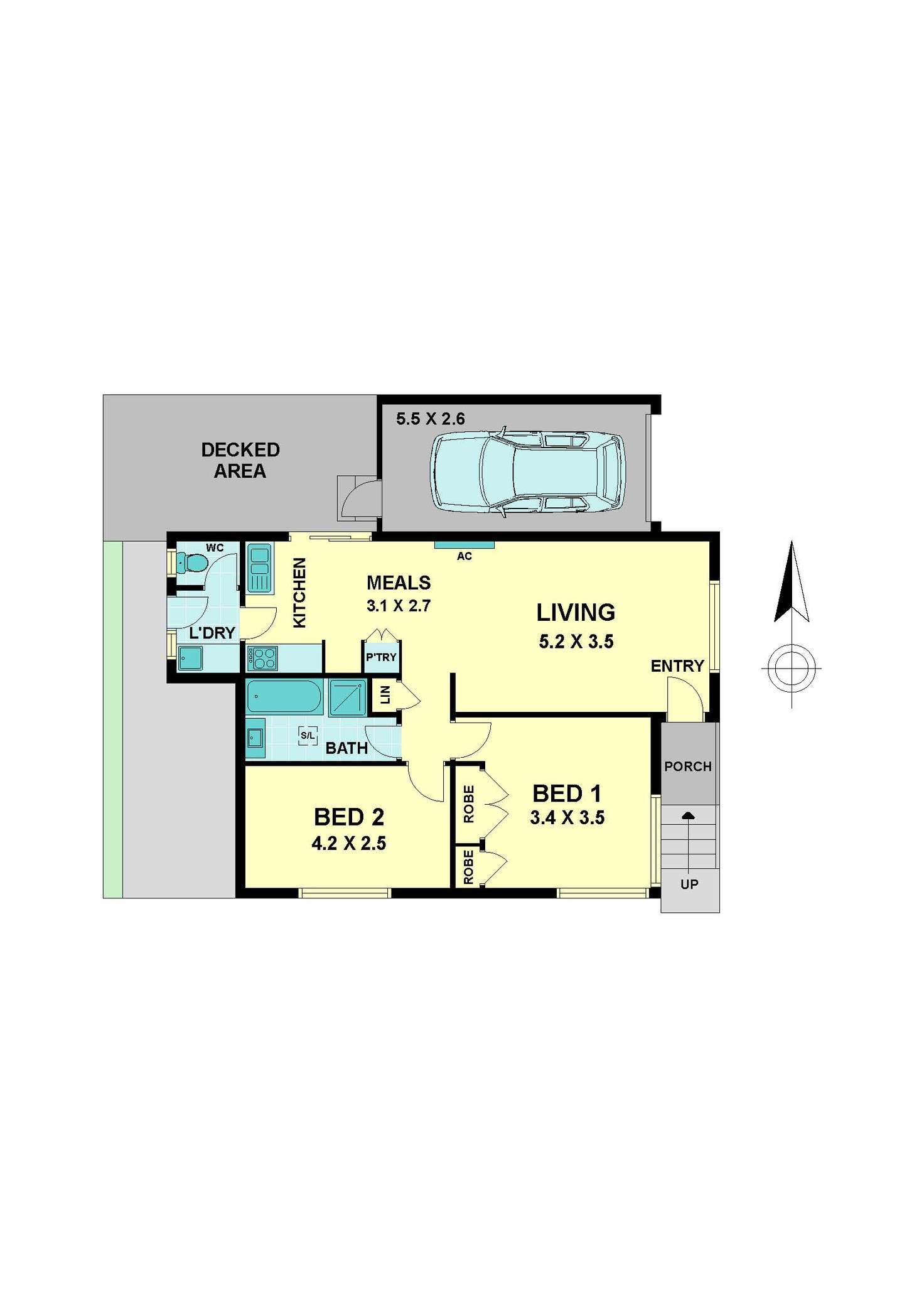 Floorplan of Homely villa listing, 1/14 Braemar Street, Essendon VIC 3040