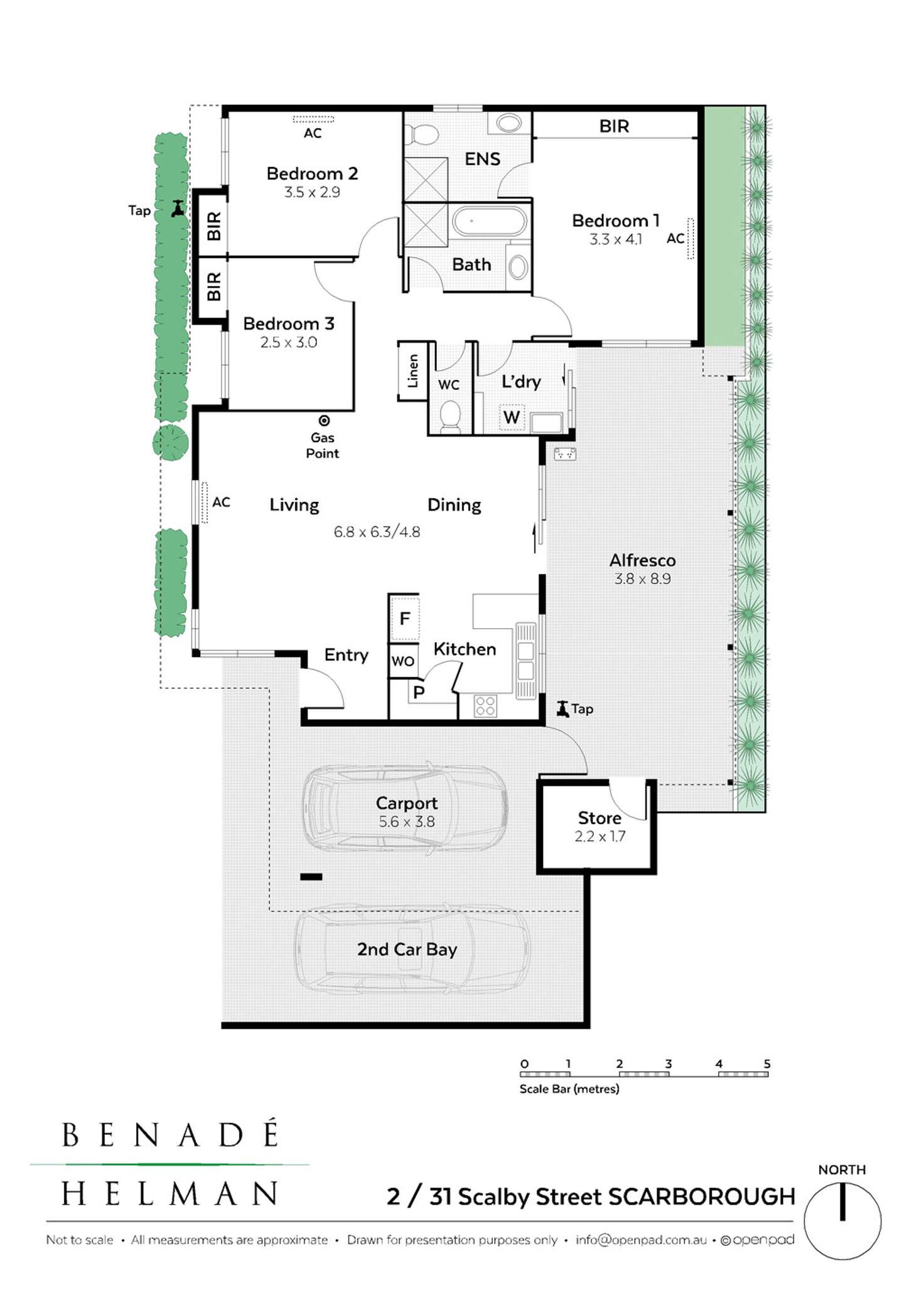 Floorplan of Homely villa listing, 2/31 Scalby Street, Scarborough WA 6019