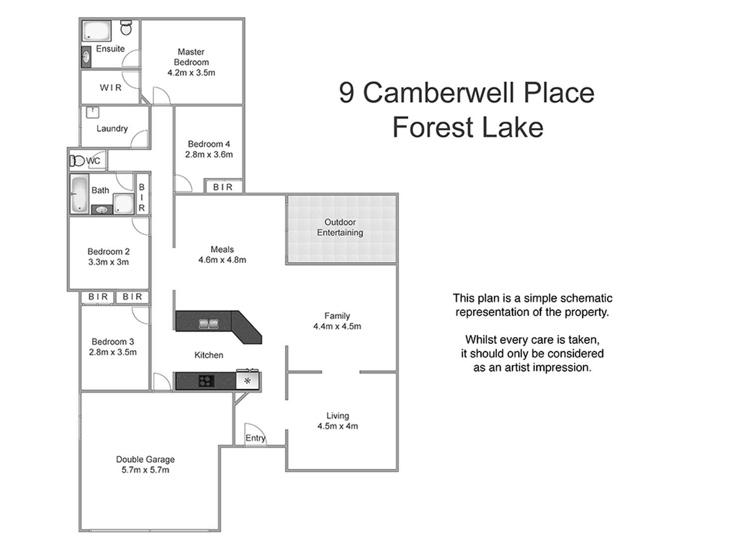 Floorplan of Homely house listing, 9 Camberwell Place, Forest Lake QLD 4078