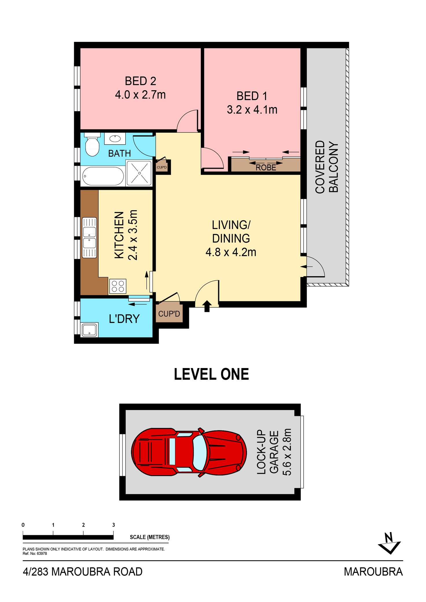 Floorplan of Homely apartment listing, 4/283 Maroubra Road, Maroubra NSW 2035