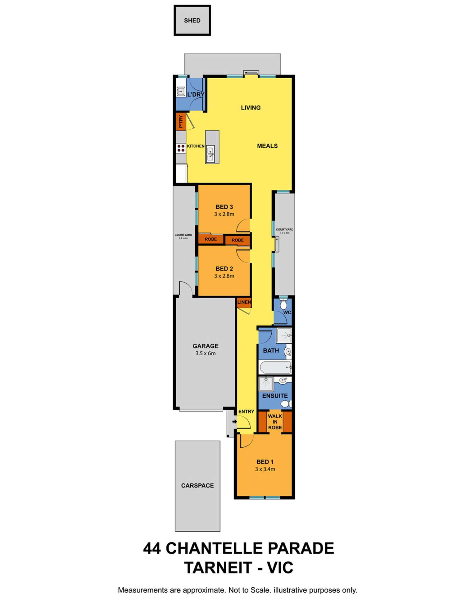 Floorplan of Homely house listing, 44 Chantelle Parade, Tarneit VIC 3029