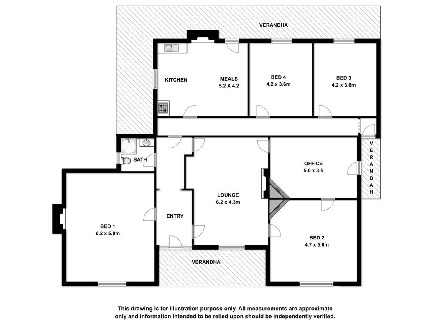 Floorplan of Homely house listing, 69 Wallace Street, Apsley VIC 3319