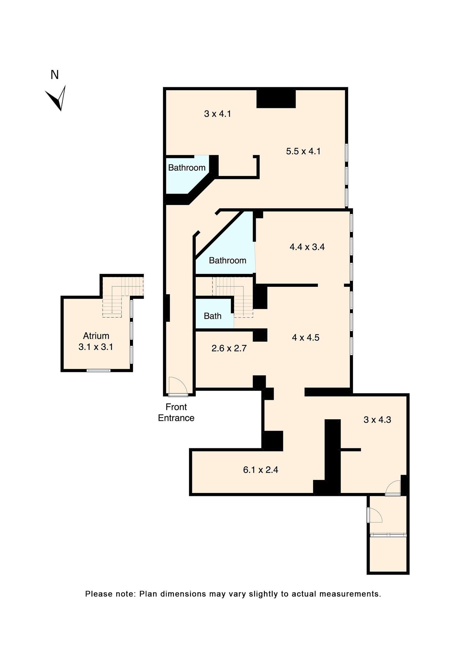 Floorplan of Homely apartment listing, 6C Grenville Street South, Ballarat Central VIC 3350