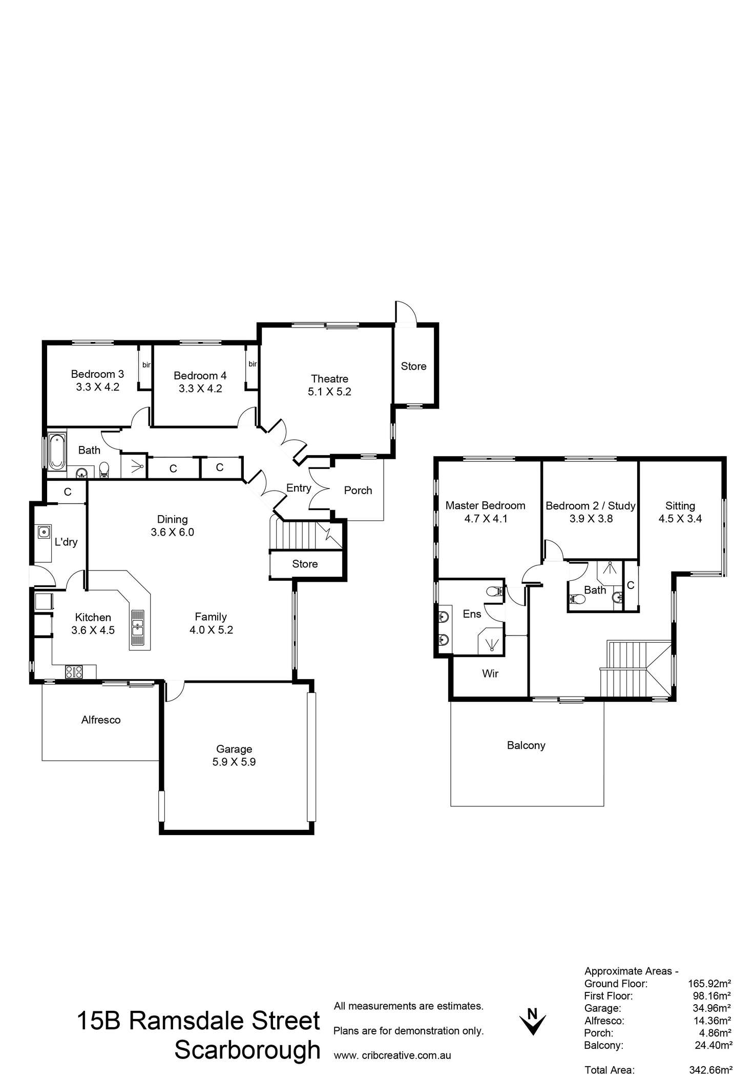 Floorplan of Homely house listing, 15B Ramsdale Street, Scarborough WA 6019
