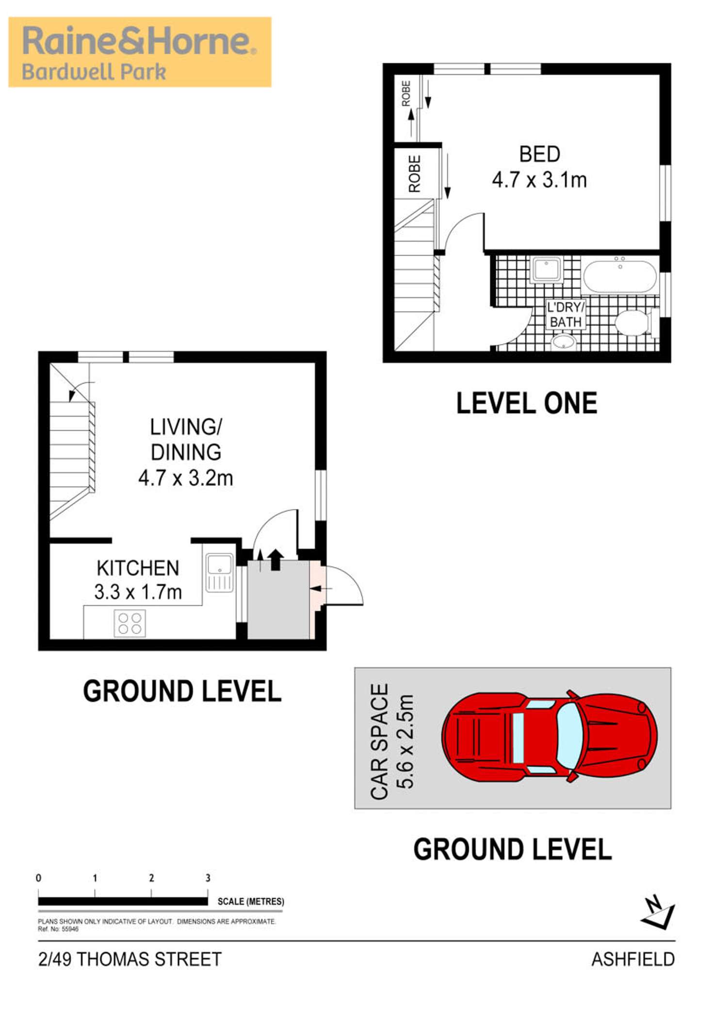 Floorplan of Homely unit listing, 2/49 Thomas Street, Ashfield NSW 2131