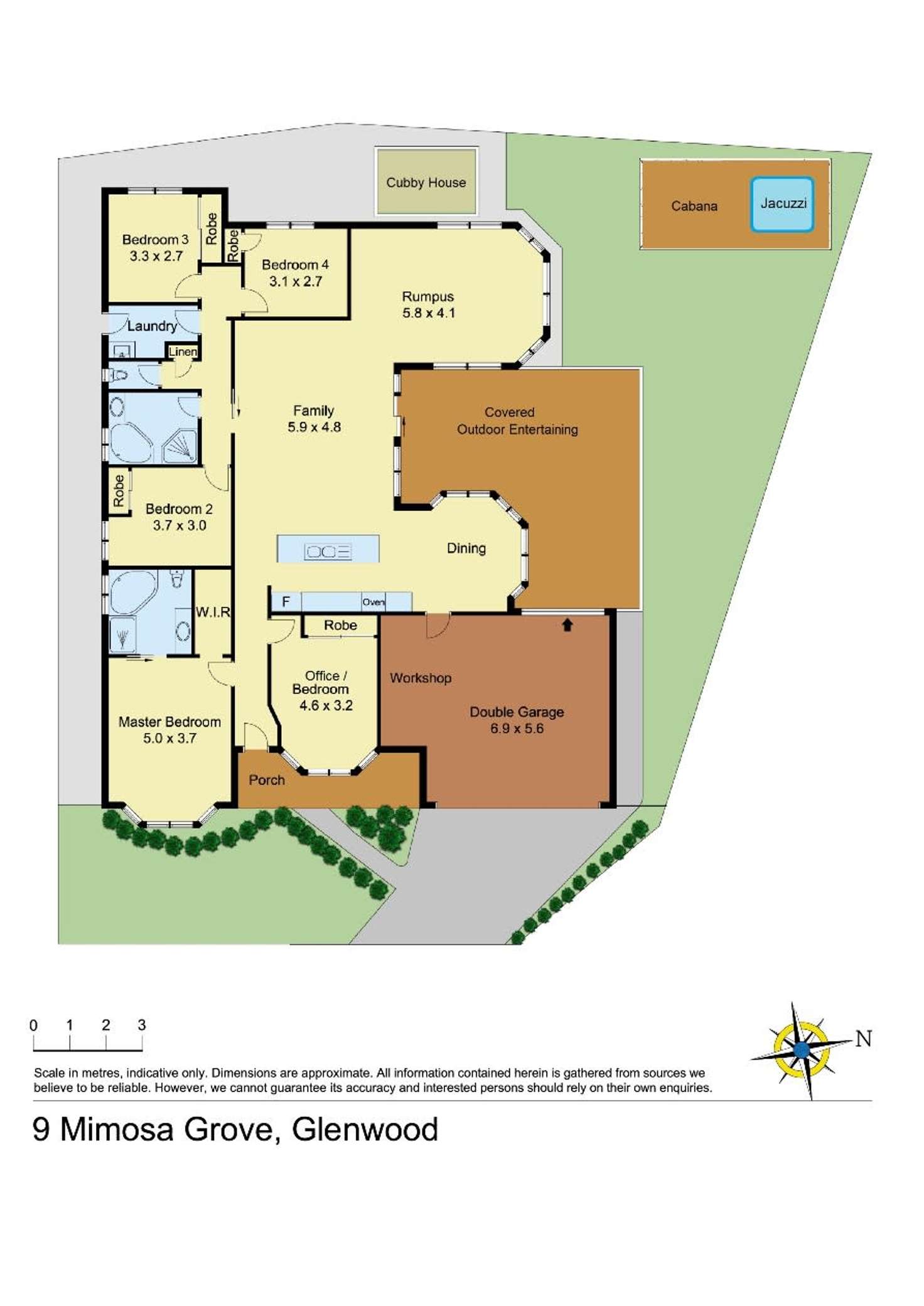 Floorplan of Homely house listing, 9 Mimosa Grove, Glenwood NSW 2768