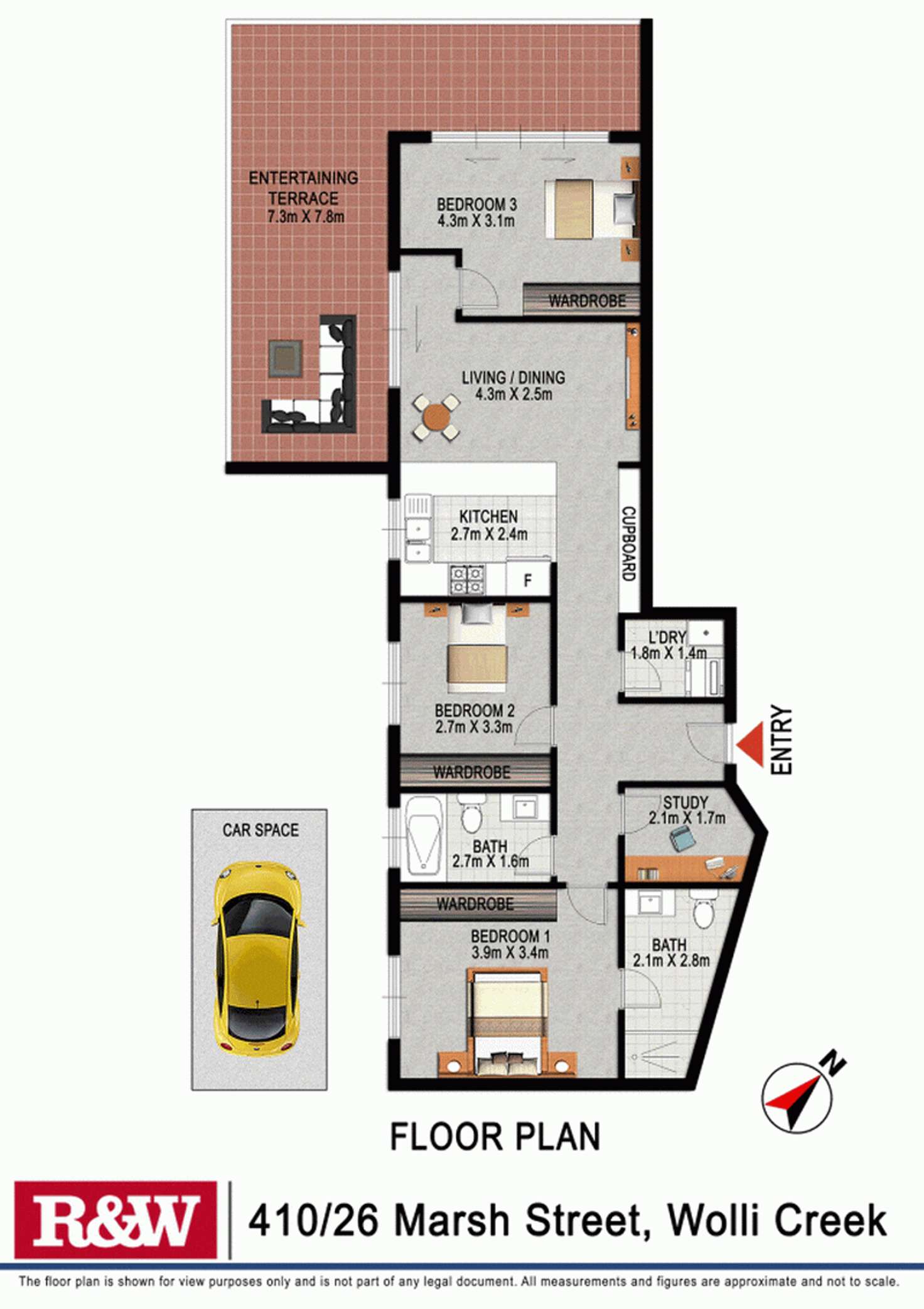 Floorplan of Homely apartment listing, 410/26 Marsh Street, Wolli Creek NSW 2205