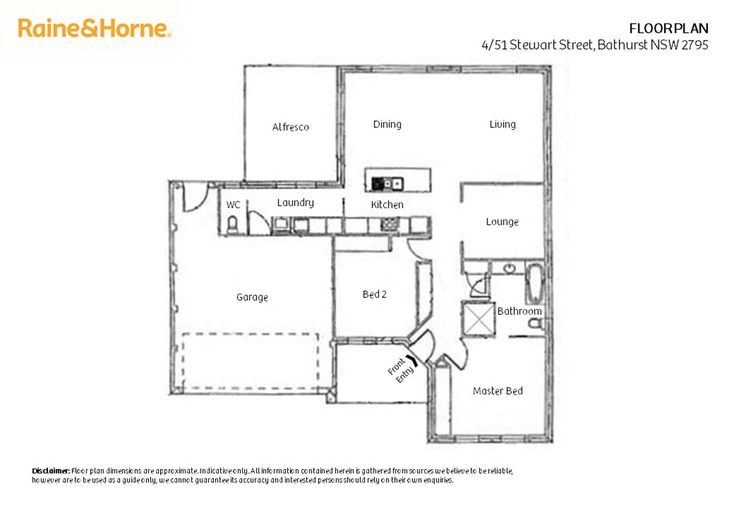 Floorplan of Homely unit listing, 4/51 Stewart Street, Bathurst NSW 2795
