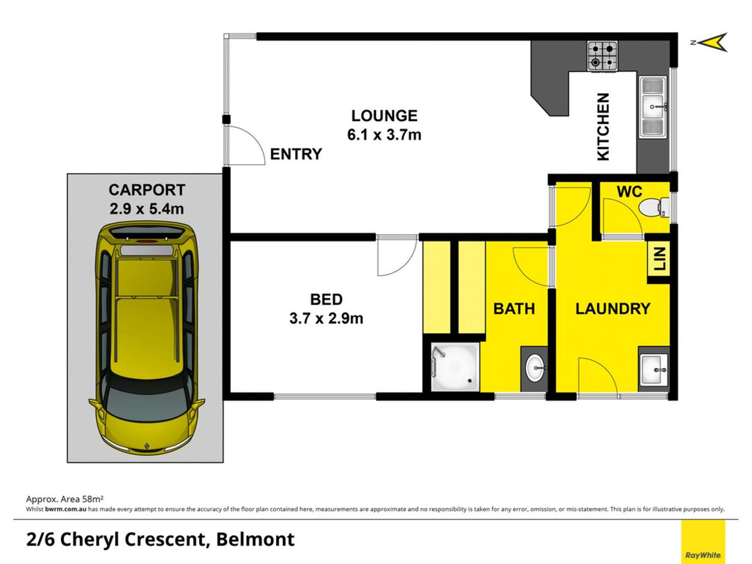 Floorplan of Homely house listing, 2/6 Cheryl Crescent, Belmont VIC 3216