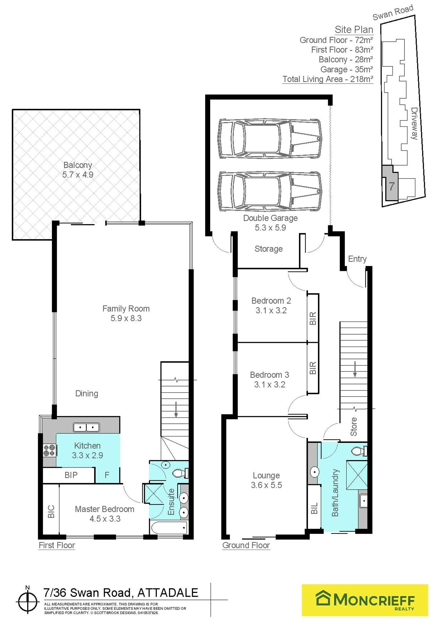 Floorplan of Homely townhouse listing, 7/36 Swan Road, Attadale WA 6156