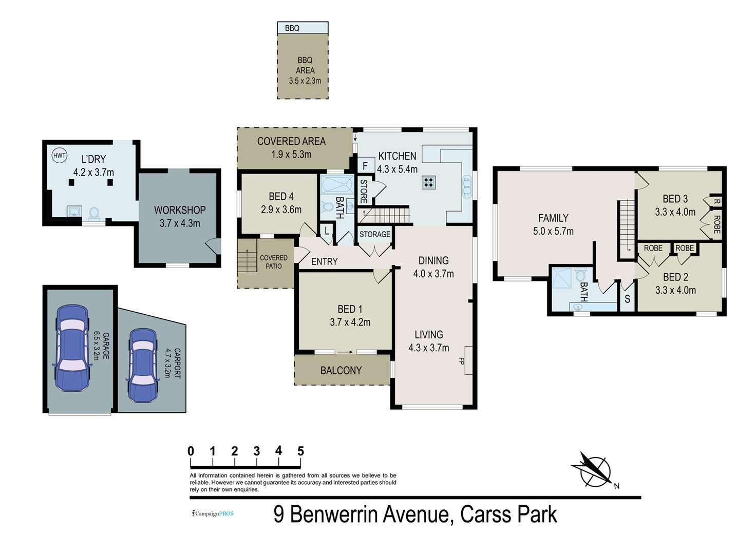 Floorplan of Homely house listing, 9 Benwerrin Avenue, Carss Park NSW 2221