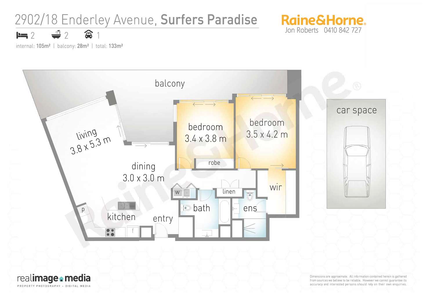 Floorplan of Homely apartment listing, Unit 2902 'Artique' 18 Enderley Avenue, Surfers Paradise QLD 4217