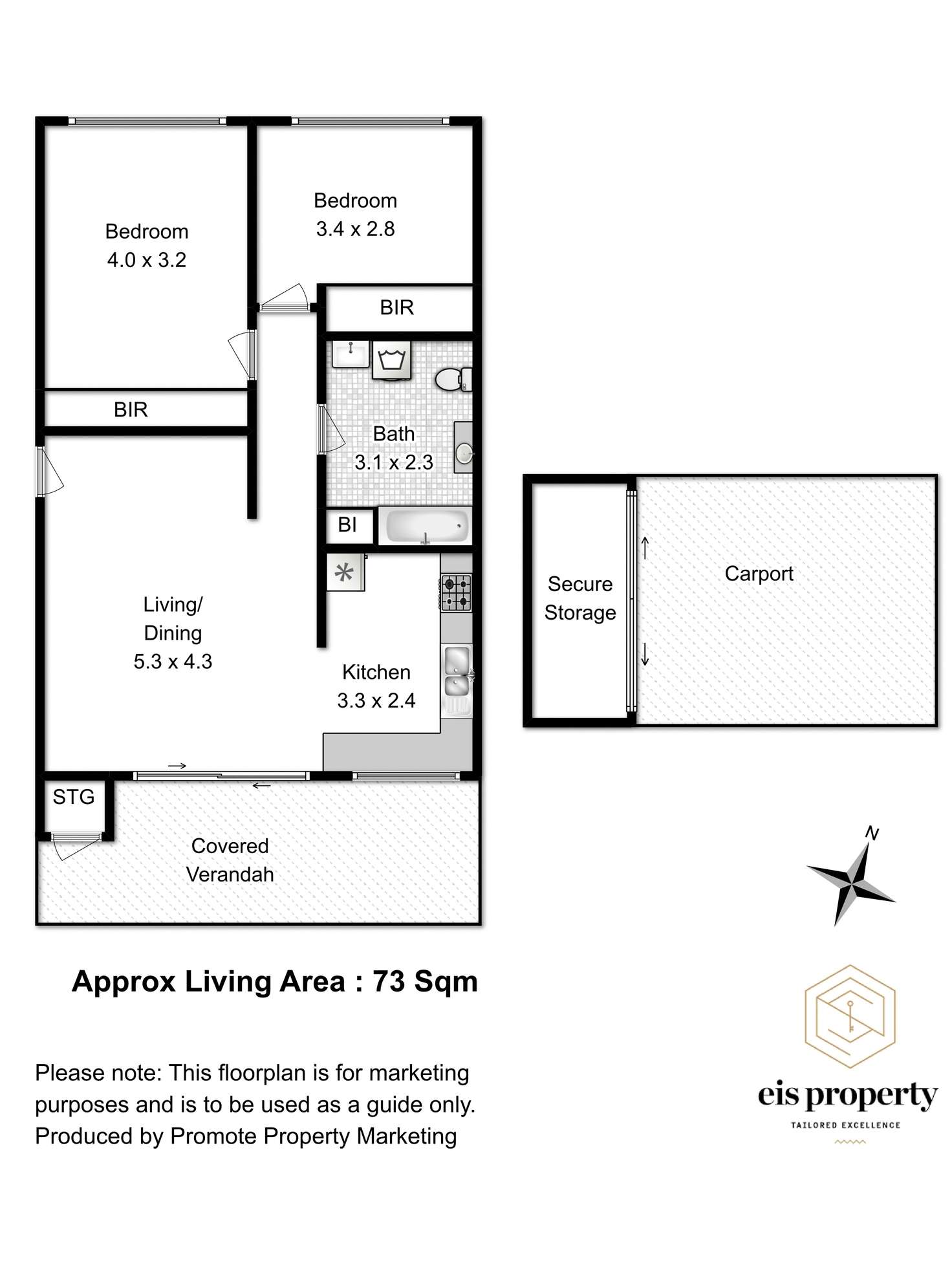 Floorplan of Homely unit listing, 2/110 Abbotsfield Rd, Claremont TAS 7011