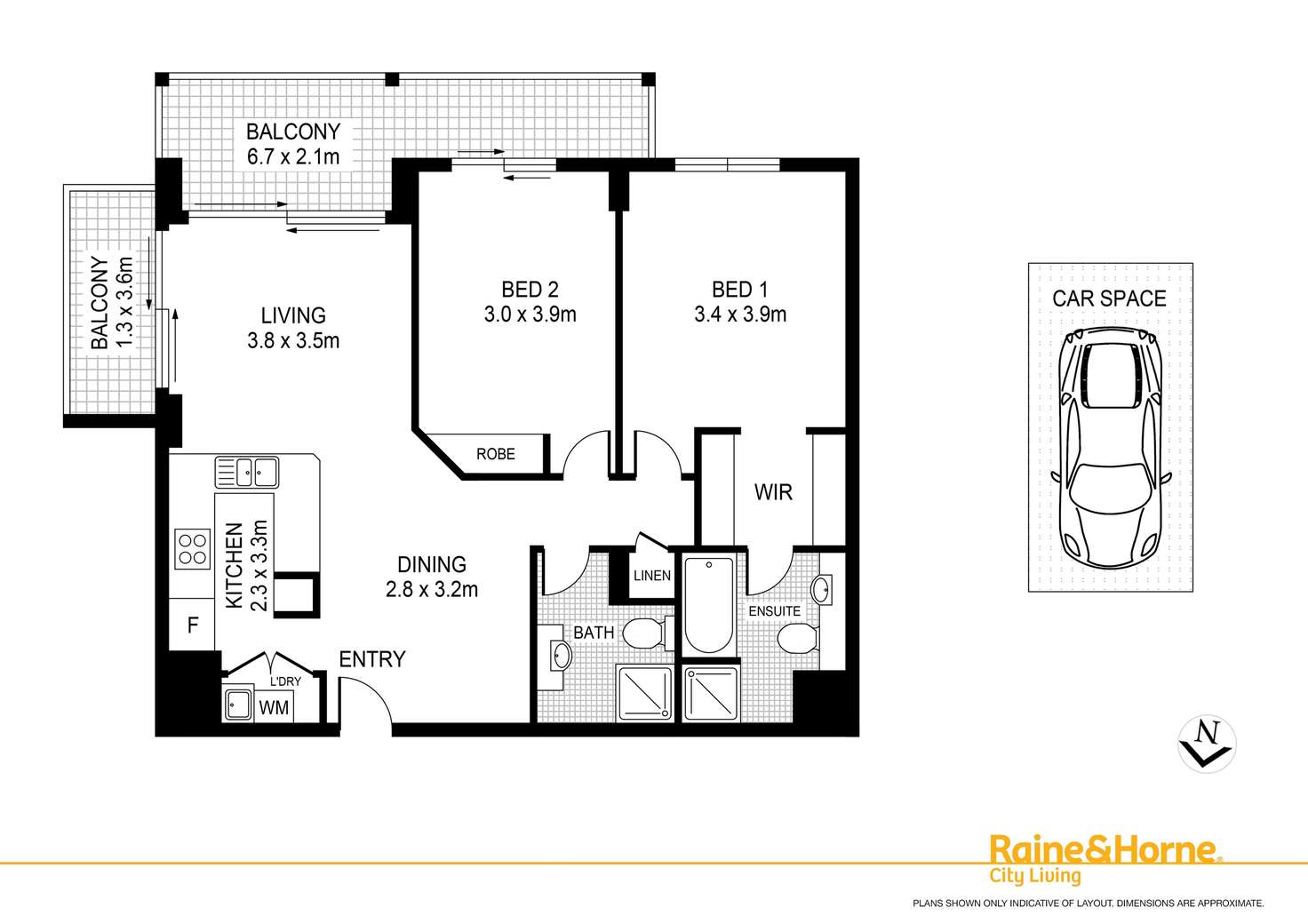Floorplan of Homely apartment listing, 915 / 66 Bowman Street, Pyrmont NSW 2009