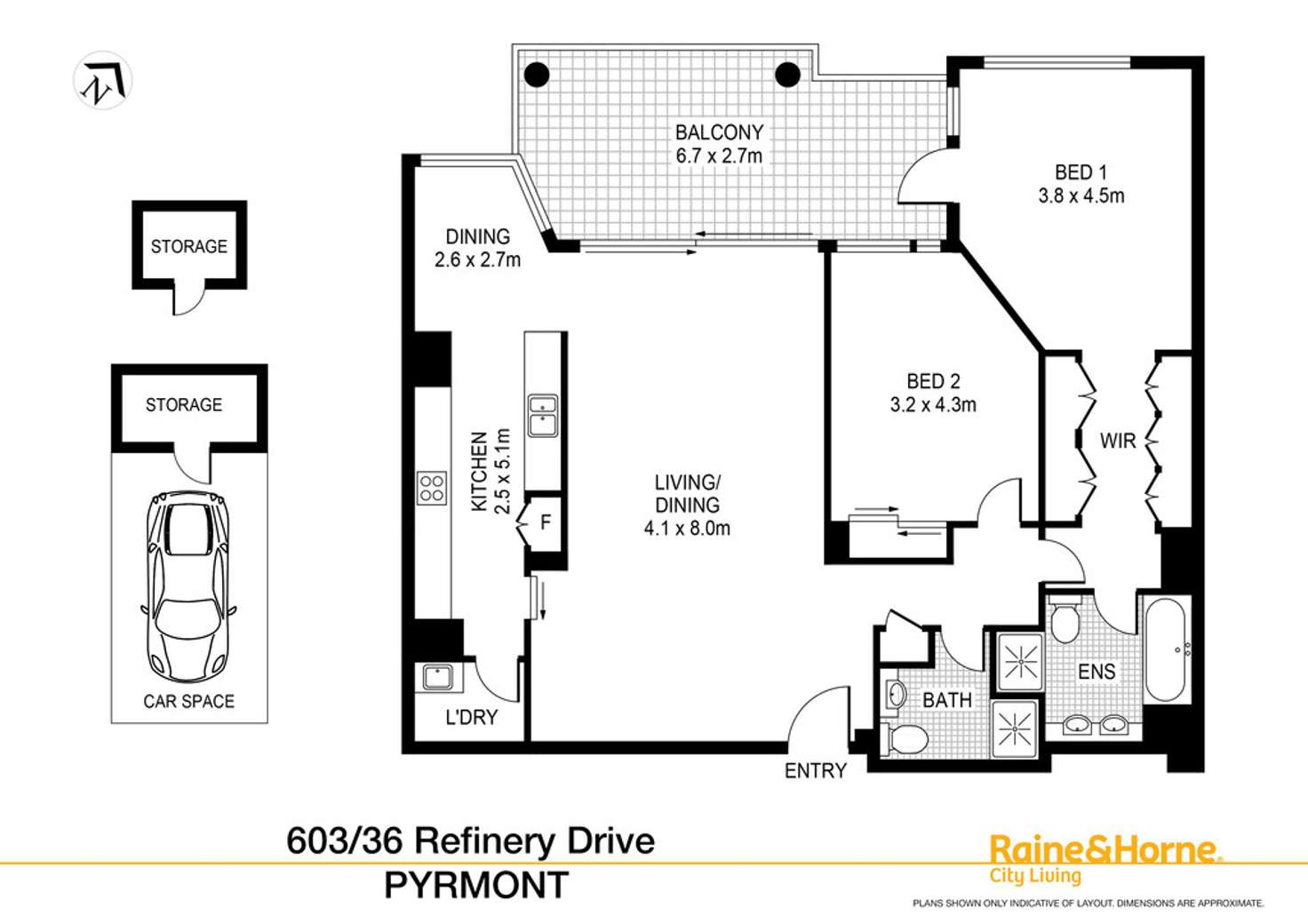 Floorplan of Homely apartment listing, 603/36 Refinery Drive, Pyrmont NSW 2009