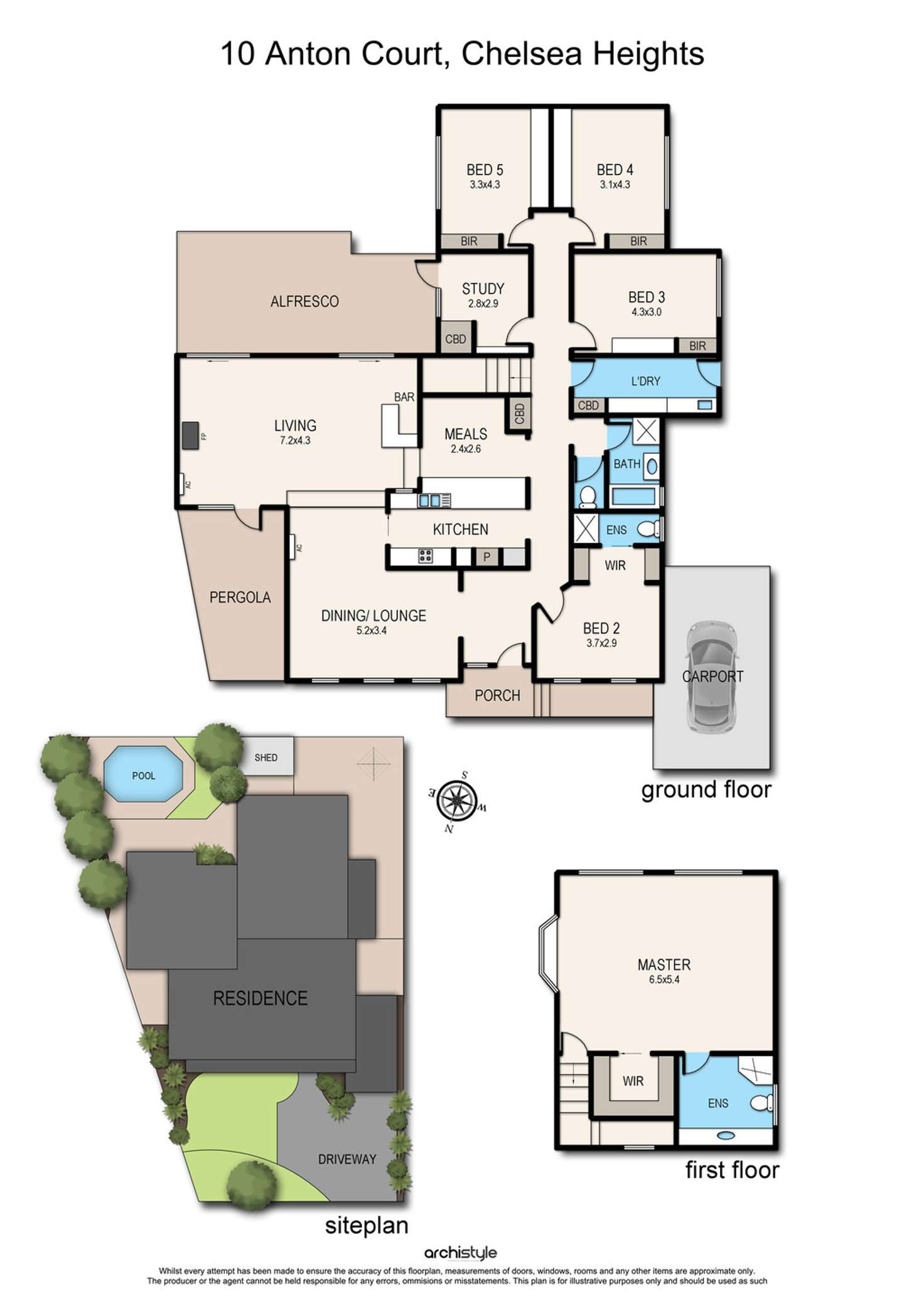 Floorplan of Homely house listing, 10 Anton Court, Chelsea Heights VIC 3196