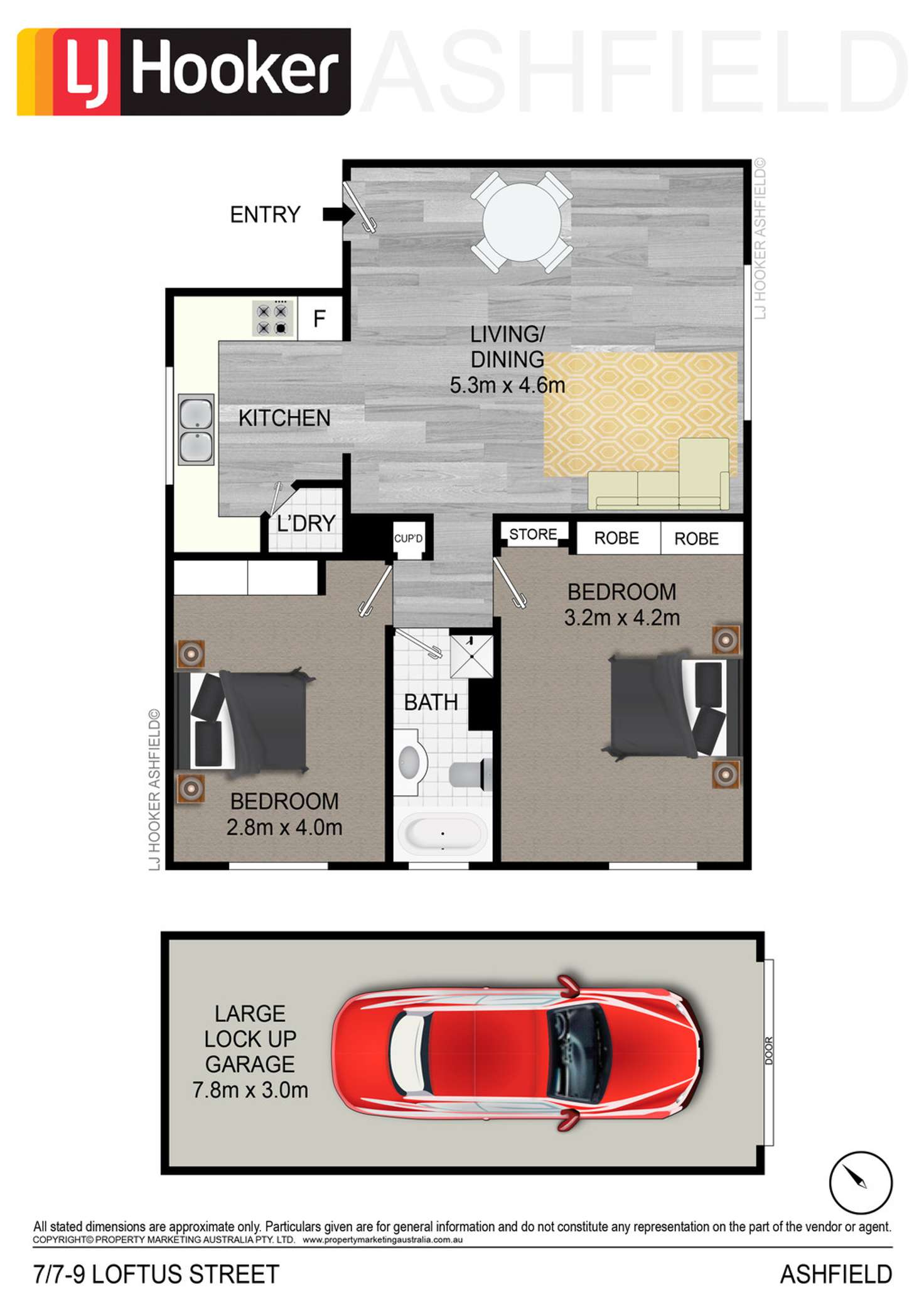 Floorplan of Homely unit listing, 7/7 Loftus Street, Ashfield NSW 2131