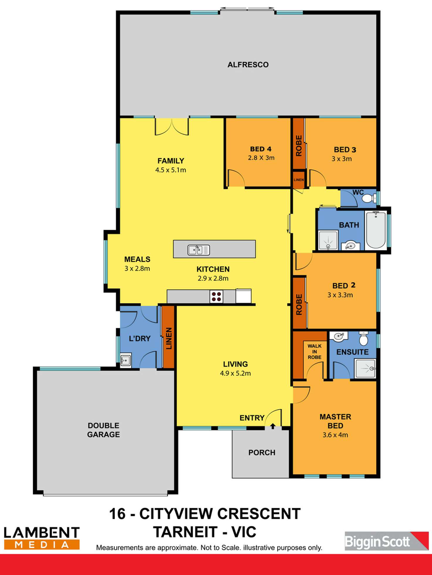 Floorplan of Homely house listing, 16 Cityview Crescent, Tarneit VIC 3029